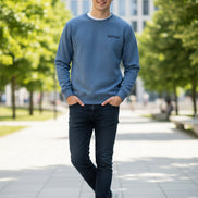 Blue sweatshirt with TacVasen branding on a white background