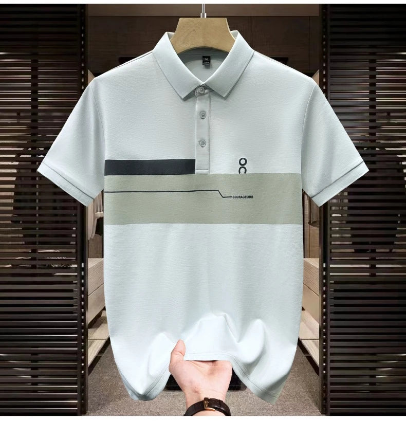 TFETTERS Brand Summer Fashion New Polo Shirt Men 2026 Short Sleeve Turn Down Collar Sport Male TShirt Comfortable Breathable