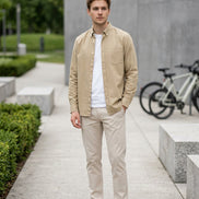 Beige shirt on a gray background