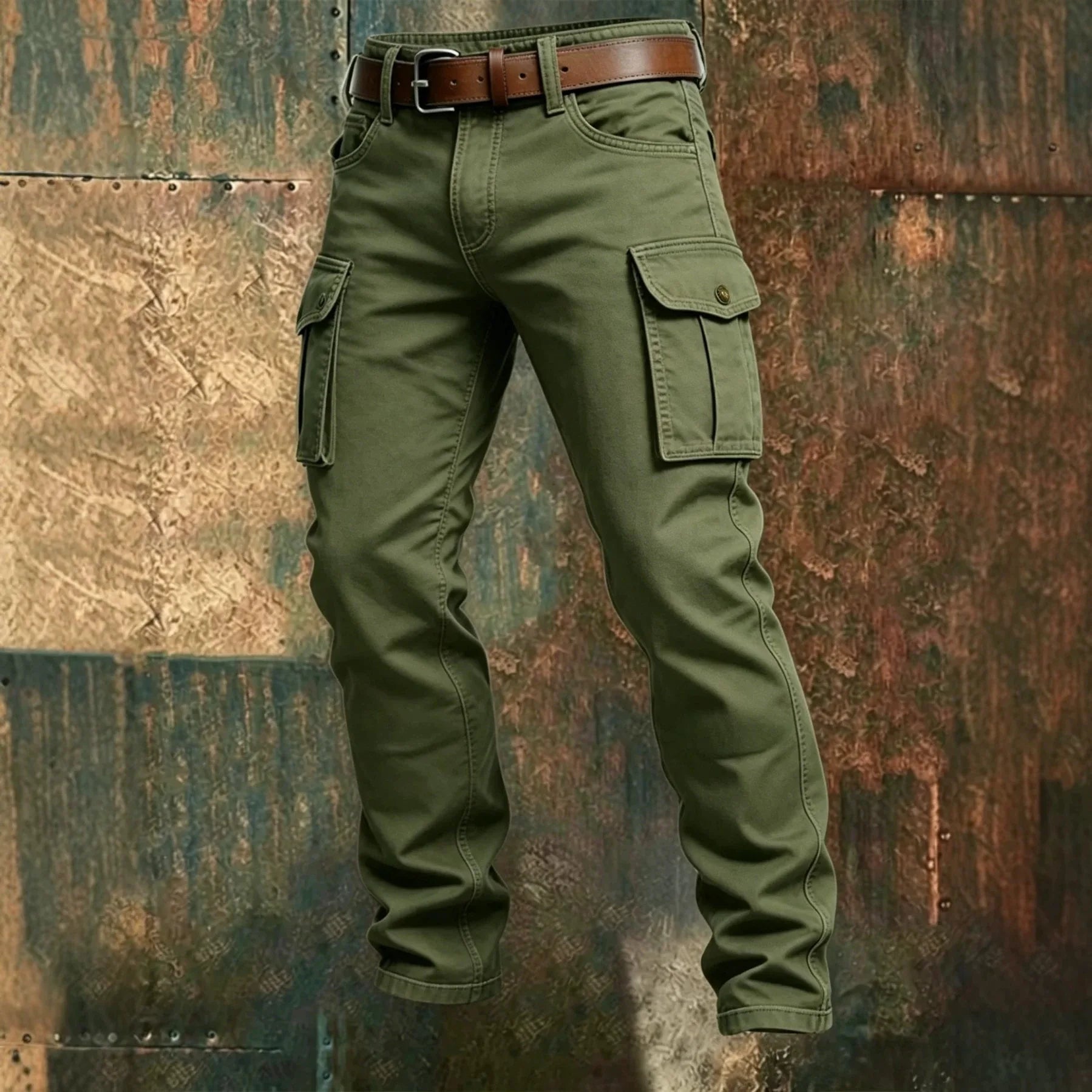 Wear Resistant Work Pant Man Multi-pocket Straight Cargo Trousers Outdoor Jogging Tactical Pants Spring Autumn Casual Trousers
