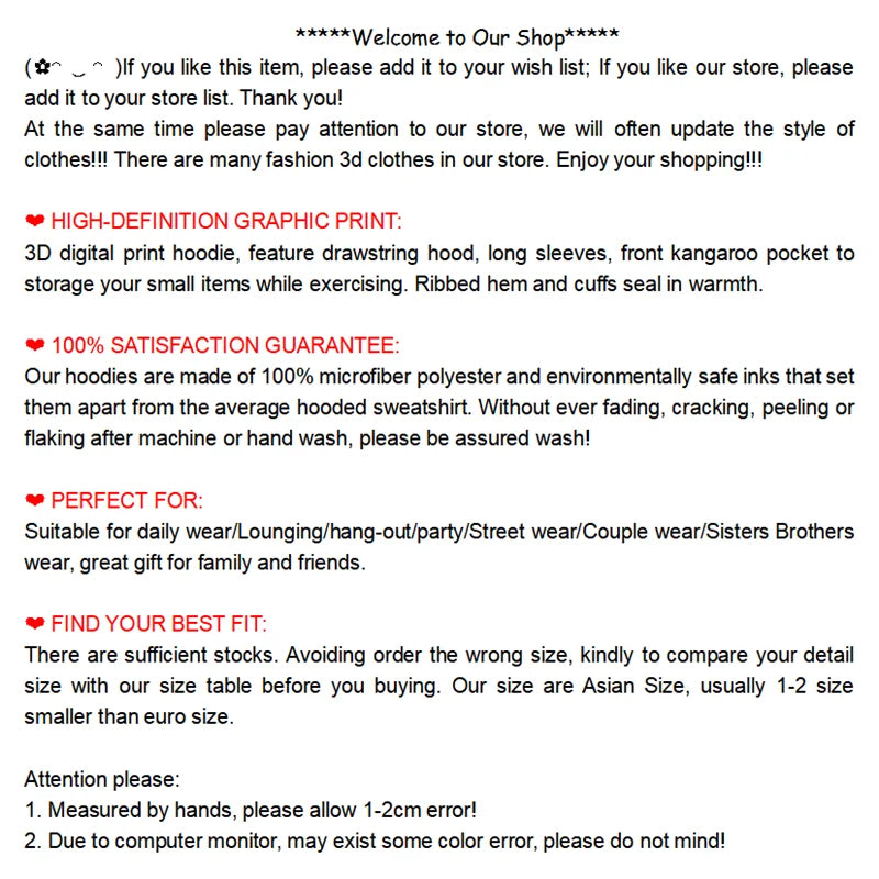 Text description of a hoodie with features and details on a white background