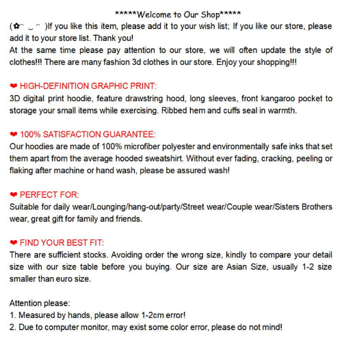 Text description of a hoodie with features and details on a white background