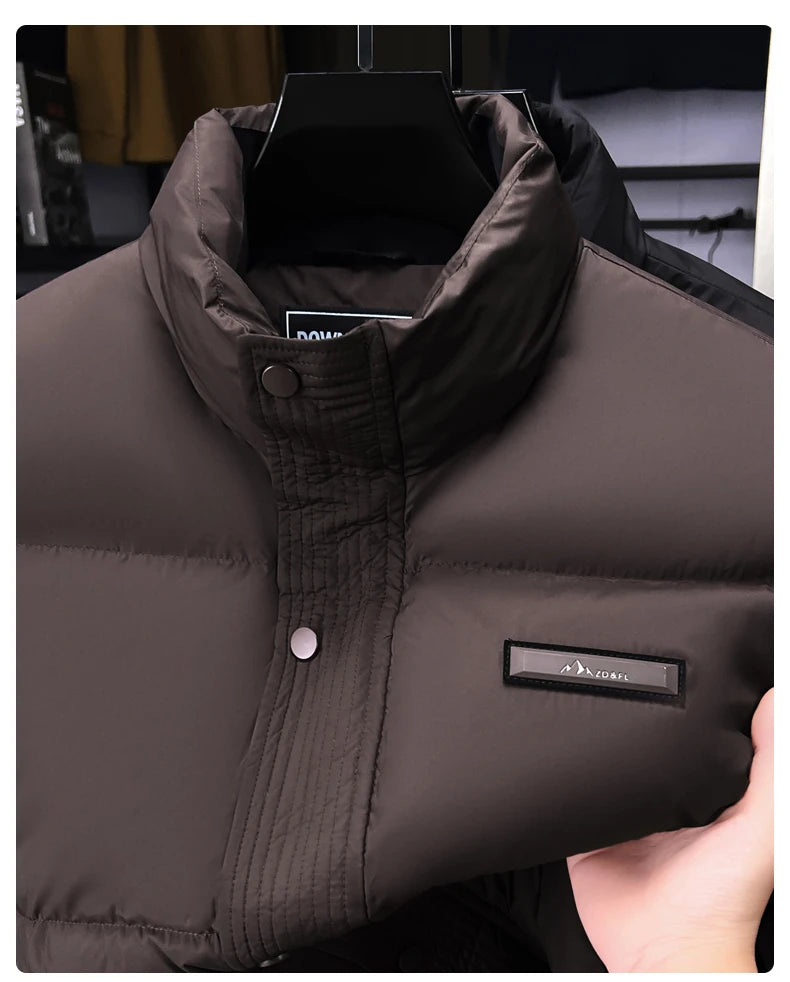 High End Winter New Brand Casual Fashion Warm 85% Duck Down Filled Mens Jacket Designer Feather Windbreaker Puffer Coats