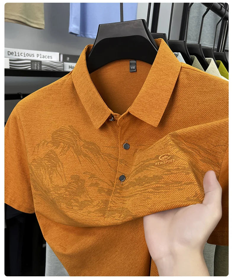Summer New Print Comfortable Short Sleeve POLO Shirt Collar Fashion Casual T-shirt Cross-border Versatile Top