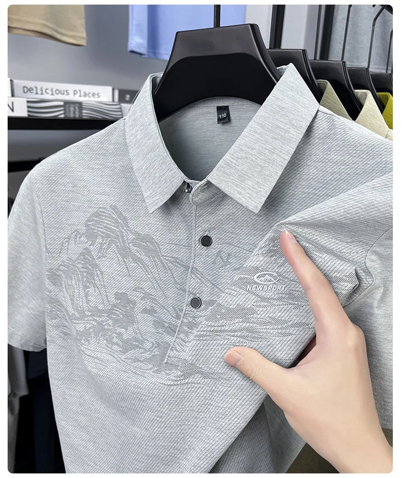 Summer New Print Comfortable Short Sleeve POLO Shirt Collar Fashion Casual T-shirt Cross-border Versatile Top