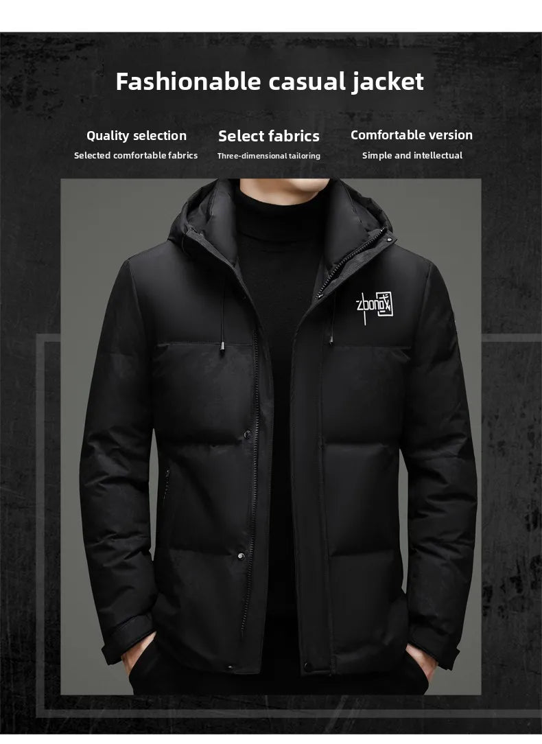 High End Winter Hooded Fashion Warm 85% Duck Down Filled Mens Jacket Casual Designer Feather Outerwear Windbreaker Puffer Coats