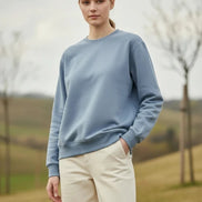 Blue sweatshirt on a white background