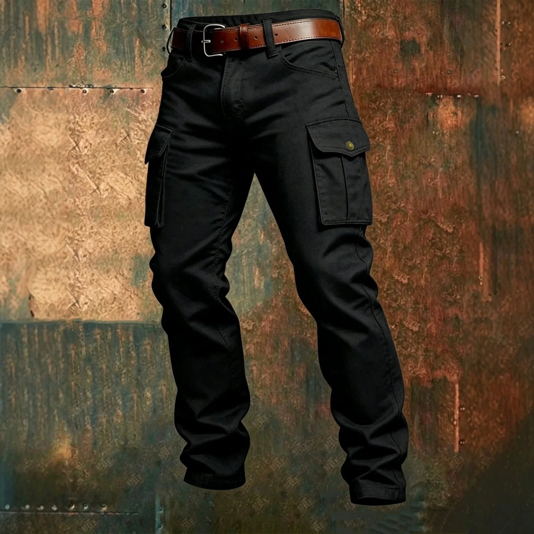 Wear Resistant Work Pant Man Multi-pocket Straight Cargo Trousers Outdoor Jogging Tactical Pants Spring Autumn Casual Trousers