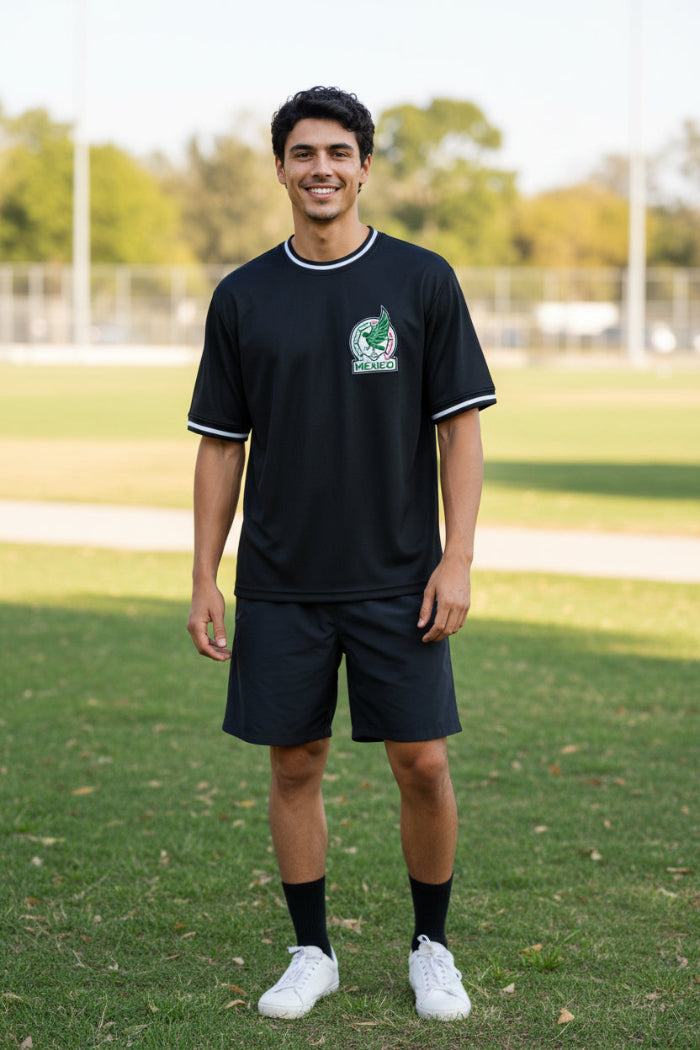 Mexico World Cup Micromesh Round Neck T-Shirt | Soccer Fan Sports Tee