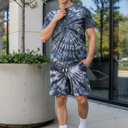 Tie-dye t-shirt and shorts set  outside