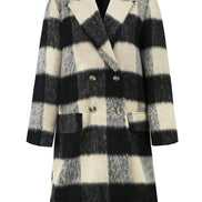 Black and white checkered coat on a white background